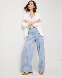 Floral High-Rise Wide Leg Pant