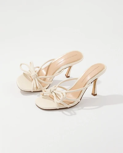 Knotted Bow Strappy Heeled Sandal