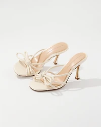Knotted Bow Strappy Heeled Sandal