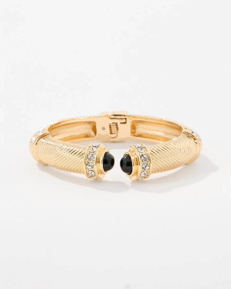 Black Cap Hinge Bracelet