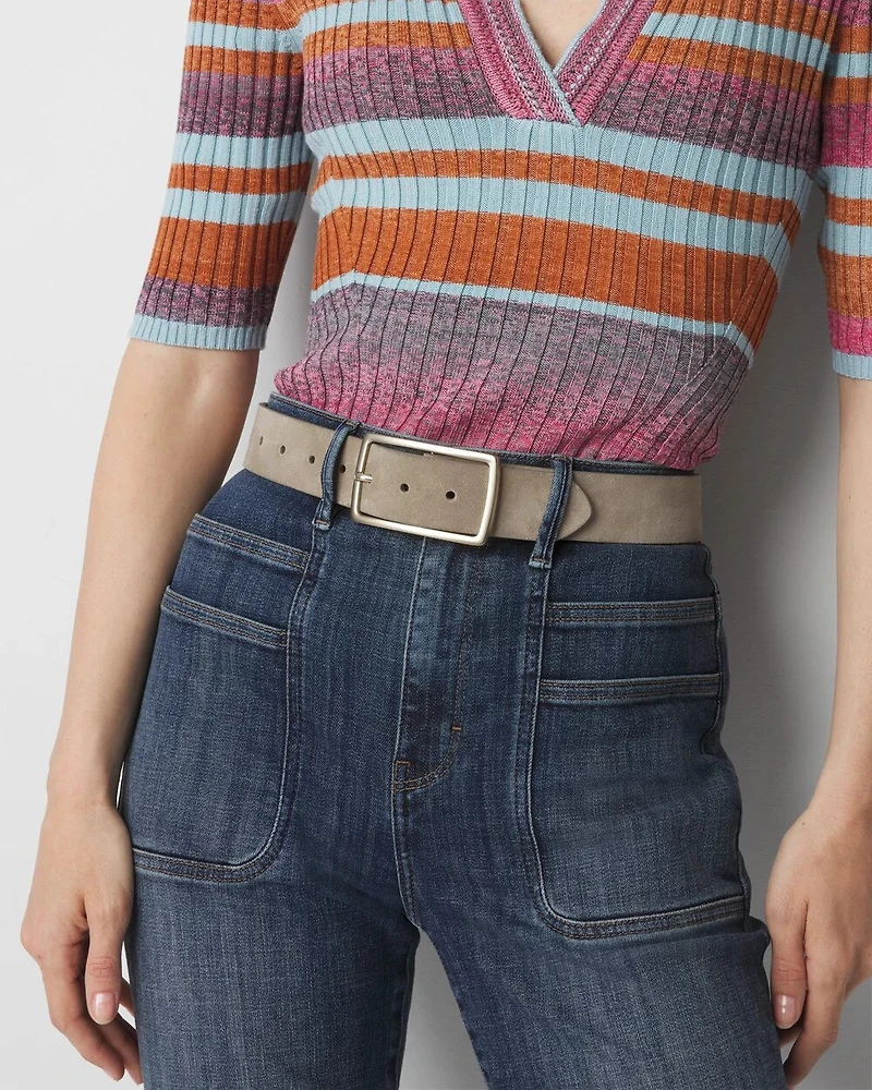Suede Denim Belt