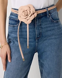 Floral Wrap-Tie Belt