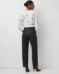 Clear Coated Extra High Rise Barrel Jean