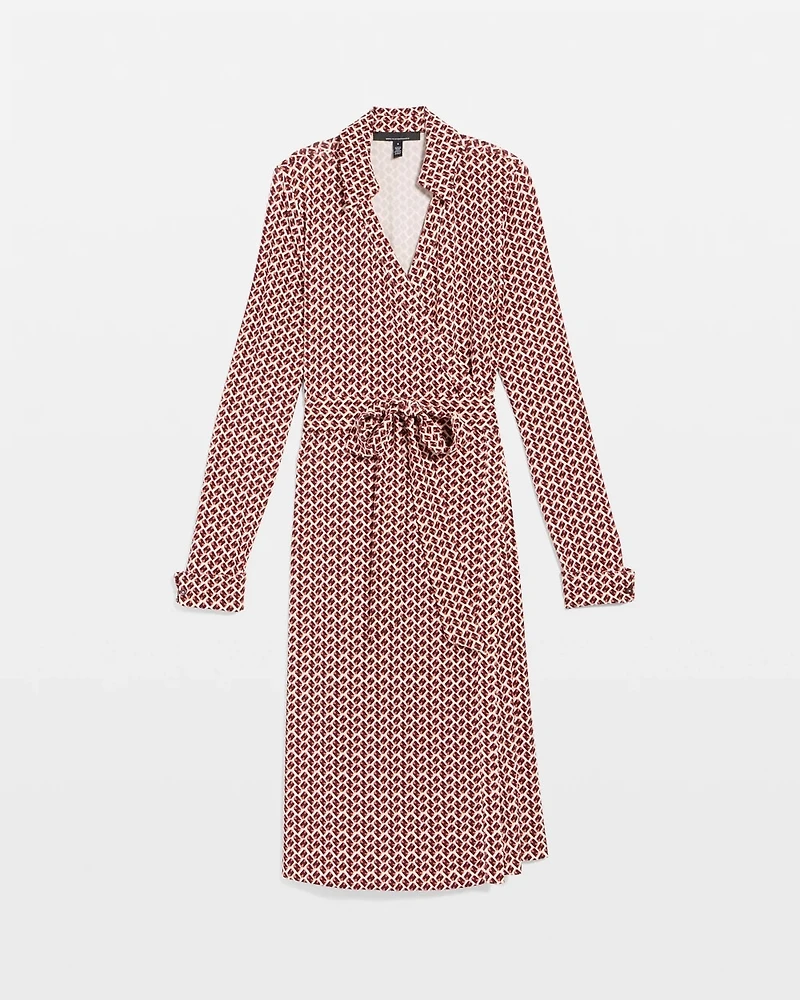 Collared Wrap Dress