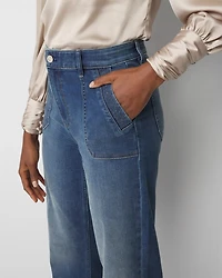 Petite Extra High-Rise Cargo Pocket Trouser Jean