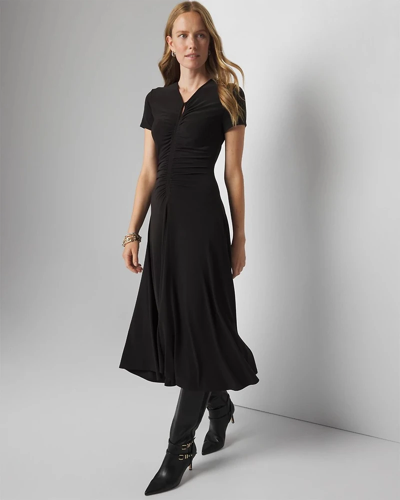 Short Sleeve Keyhole Dress