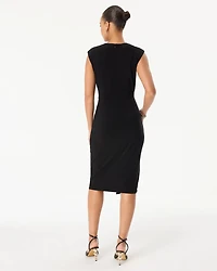 Faux Wrap Sheath Dress