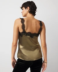 Lace Trim Satin Camisole