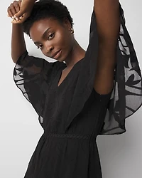 Petite Flounce + Floral Burnout Dress