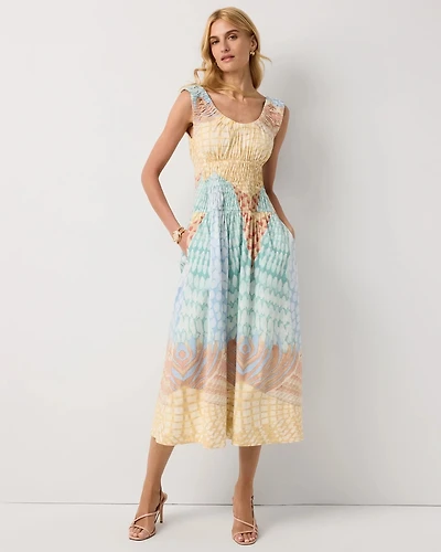 Ruched Tank Midi Dress