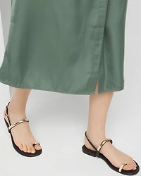 Gold Hardware Flat Sandal