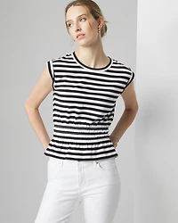Smocked Peplum Tee