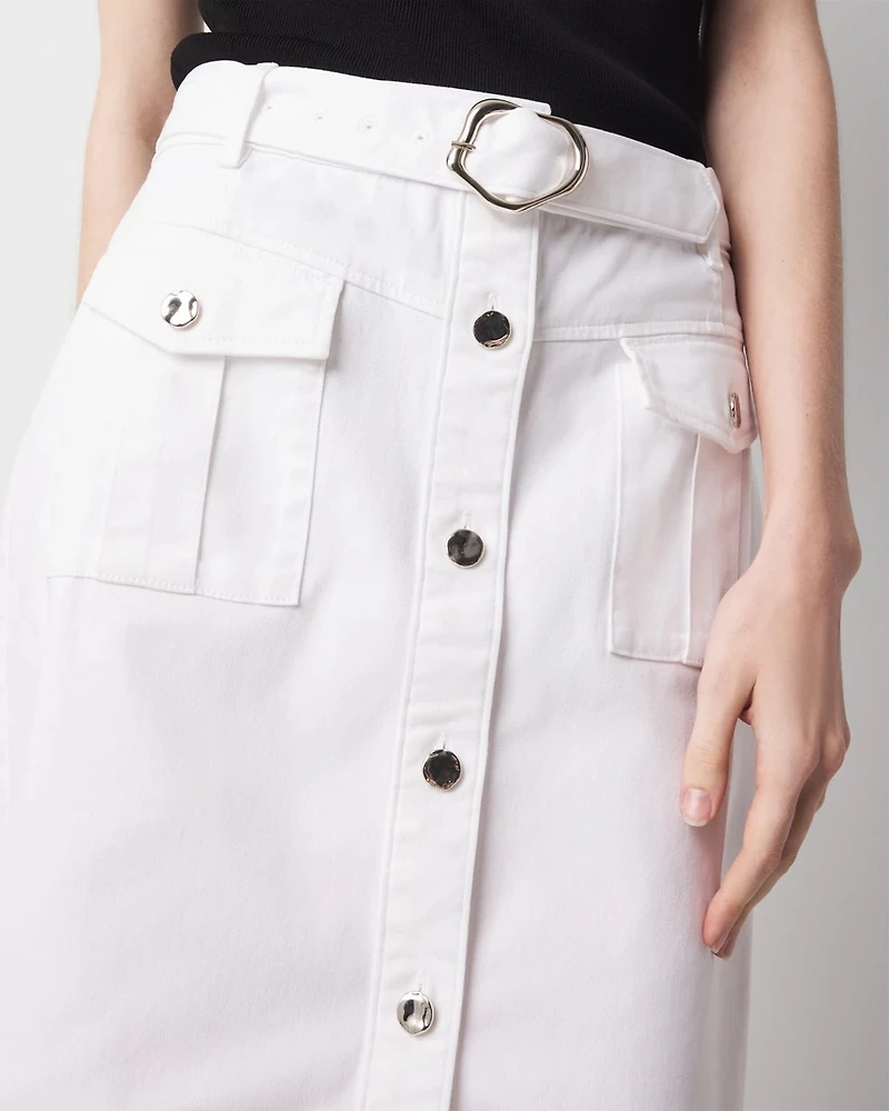 Belted Cargo Mini Skirt