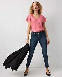 Flutter Sleeve Crepe Shell