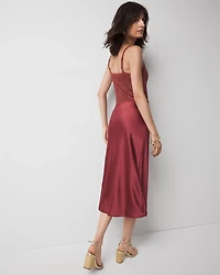 Satin Slip A-Line Skirt