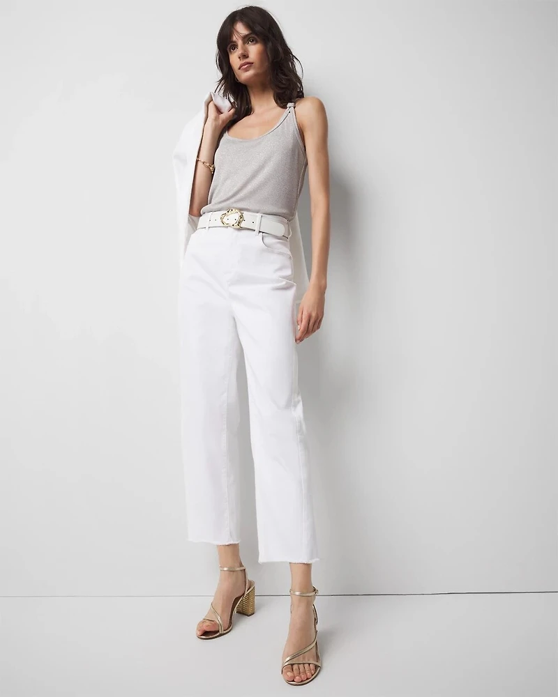 Metallic Knotted Shoulder Tank