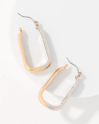 Mixed Metal Hoop Earrings