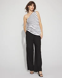 One-Shoulder Asymmetric Ruched Top