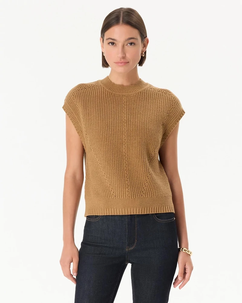 Mock Neck Sweater Vest