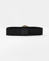 Faux Croc Wide Waist Belt