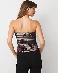 Crepe + Tulle Floral Bustier
