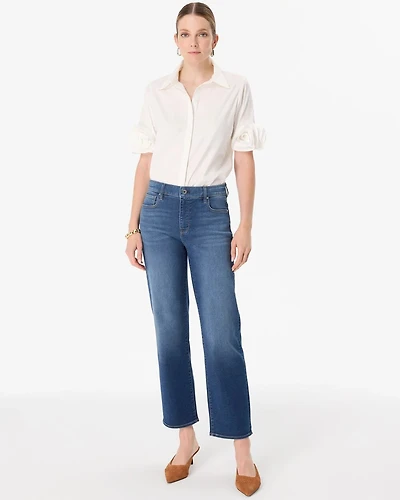 High-Rise Straight Ankle Ease Jean