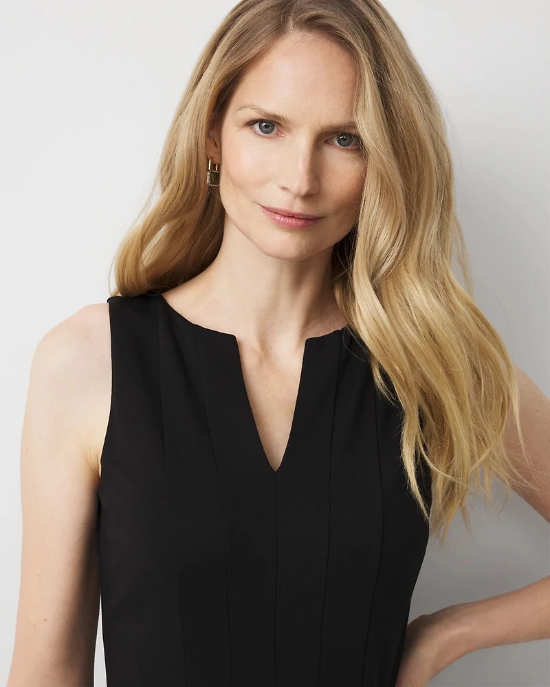 Petite Ponte Midi Dress