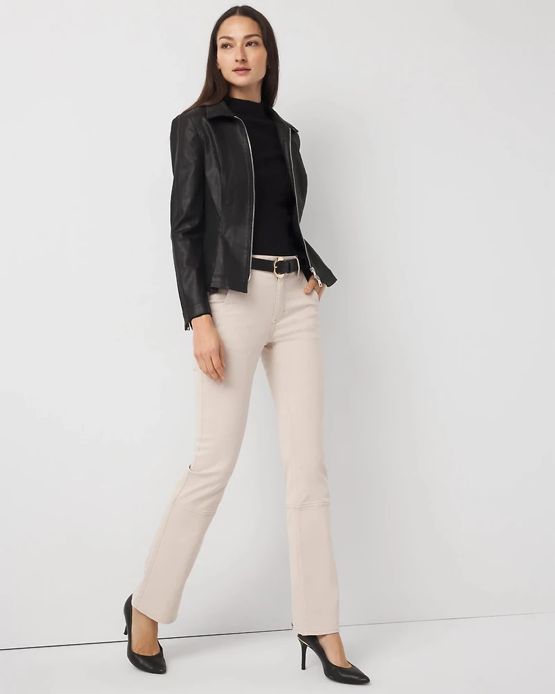 Pret Zip Hem High Rise Bootcut Jean