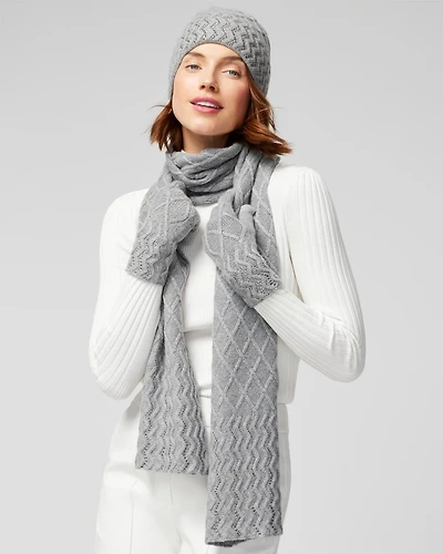 Rhinestone Patterned Scarf