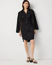 Petite Ruched Shirt Dress