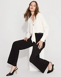 Tie-Detail Crepe Blouse