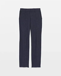 High-Rise Straight Leg Denim-Look Pant