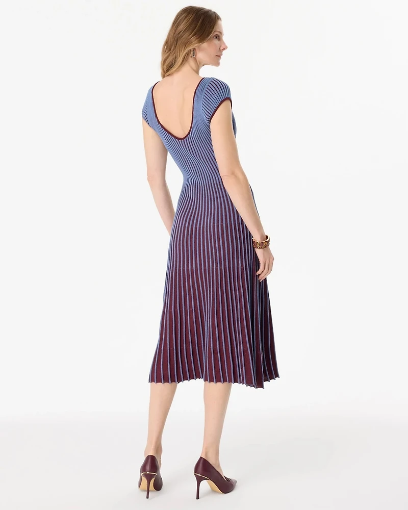 V-neck Midi Sweater Dress