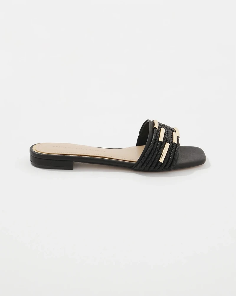 Braided Strap & Gold Flats