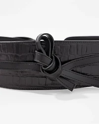 Faux Croc Obi Belt