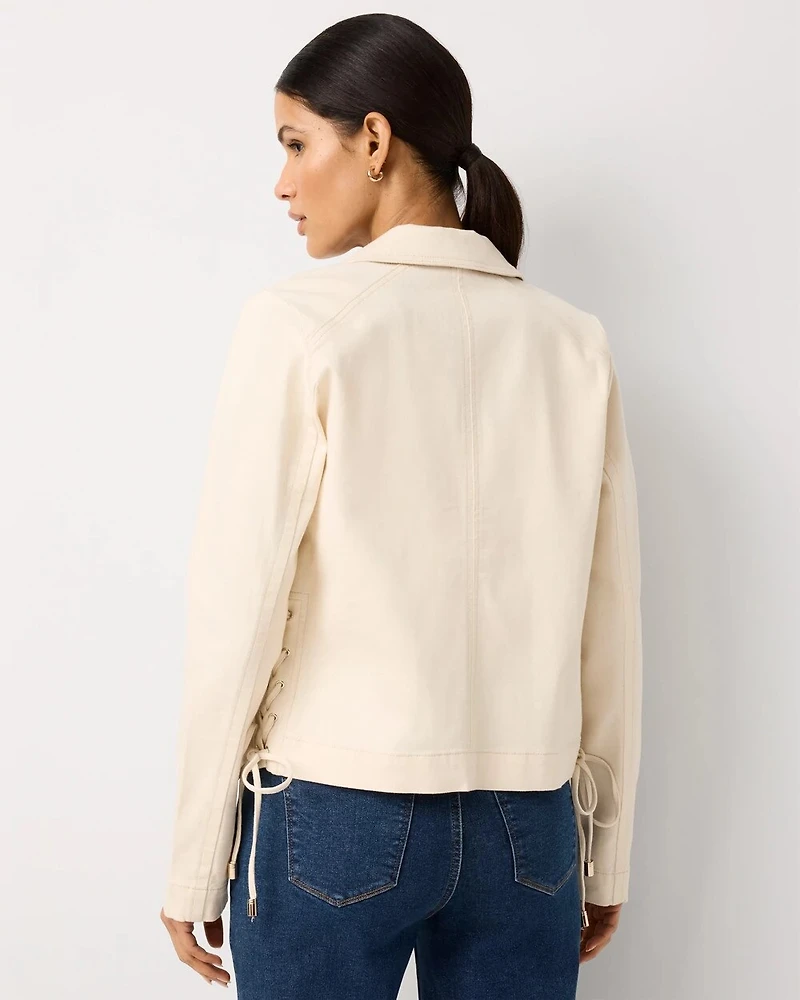 Tie Detail Denim Jacket