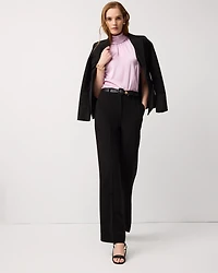 Bow Back Satin Halter Blouse