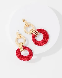 Seed Bead Drop Earrings