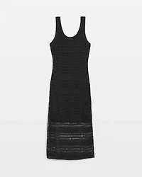 Crocheted Lurex Tank Dress