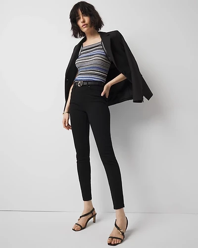 High-Rise Black Skinny Jeans