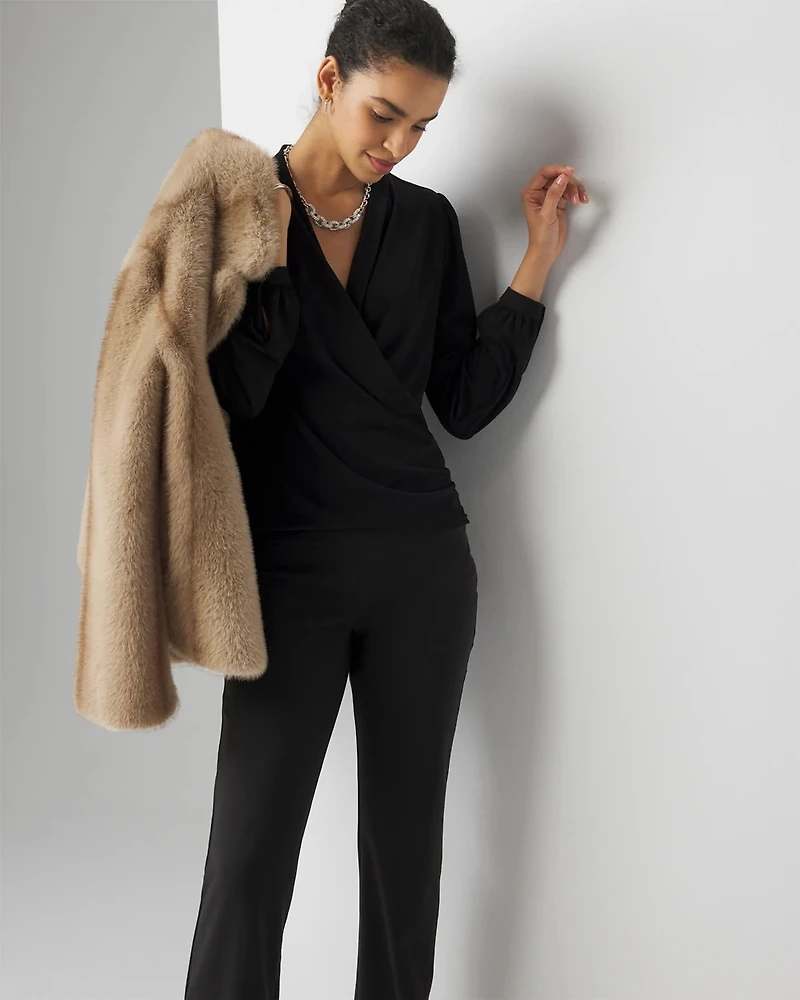 Surplice Knit Blouse