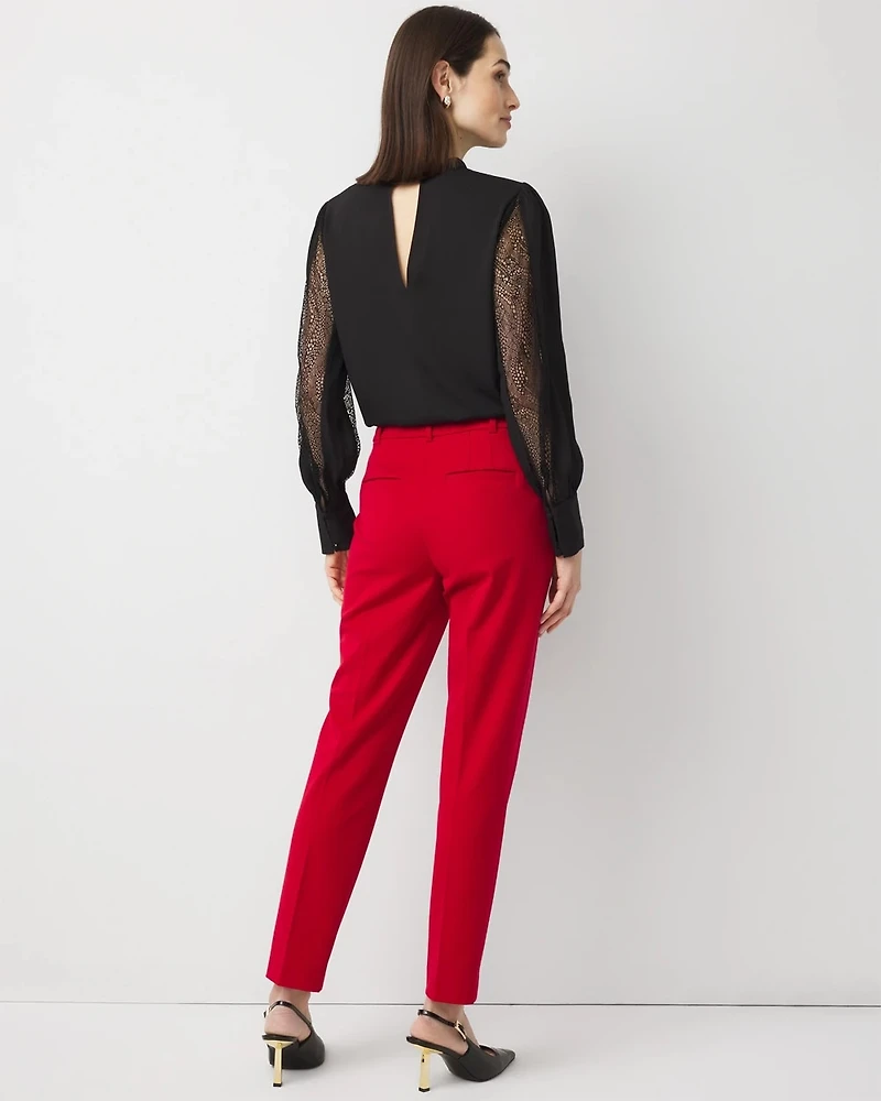 High-Rise Elle Slim Ankle Pant