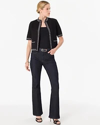 Short Sleeve Knit Cardigan