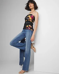 High-Rise Novelty Pocket Flare Jeans