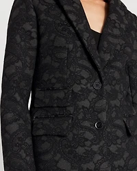 Lace Wool-Blend Melton Coat