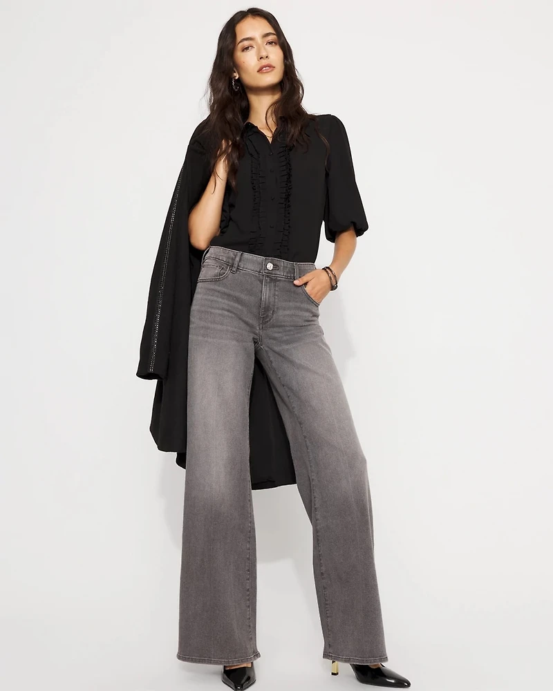 Puff Sleeve Ruffle Shirt