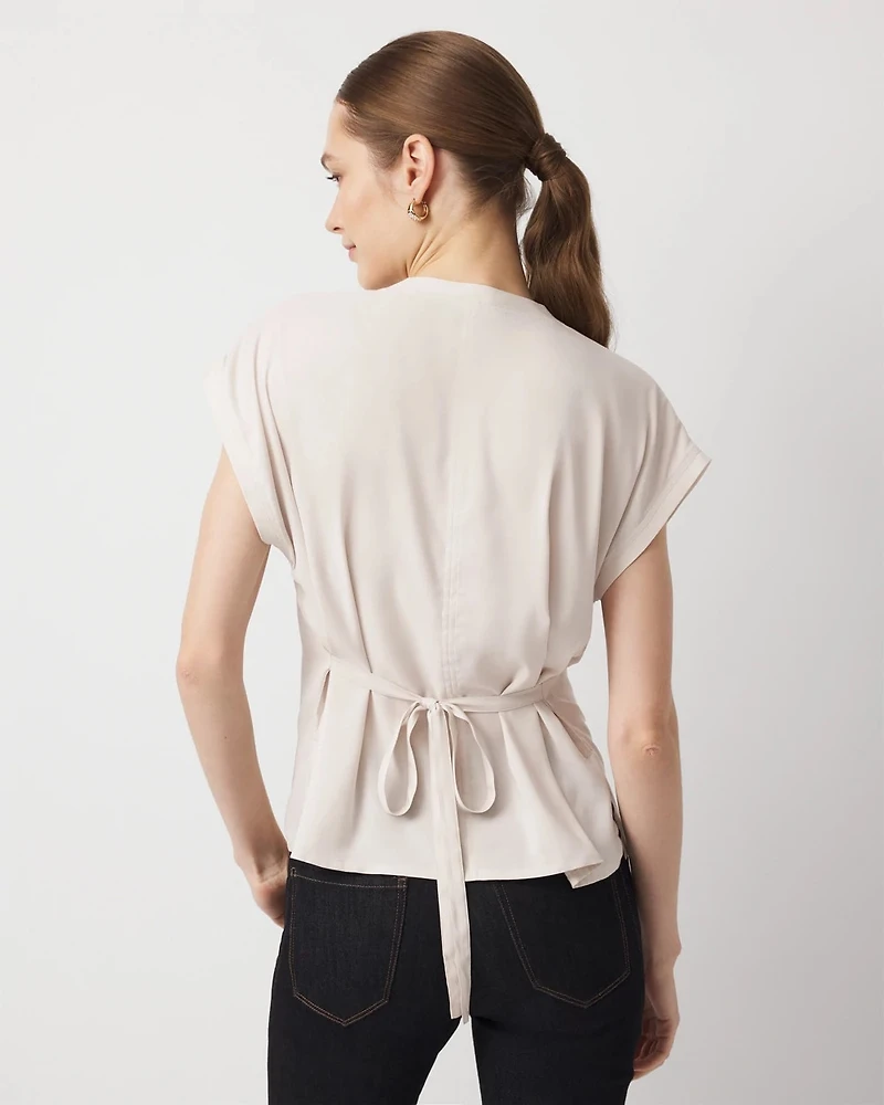 Tie Back Satin Top