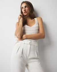 Textured Sweater Tank Top