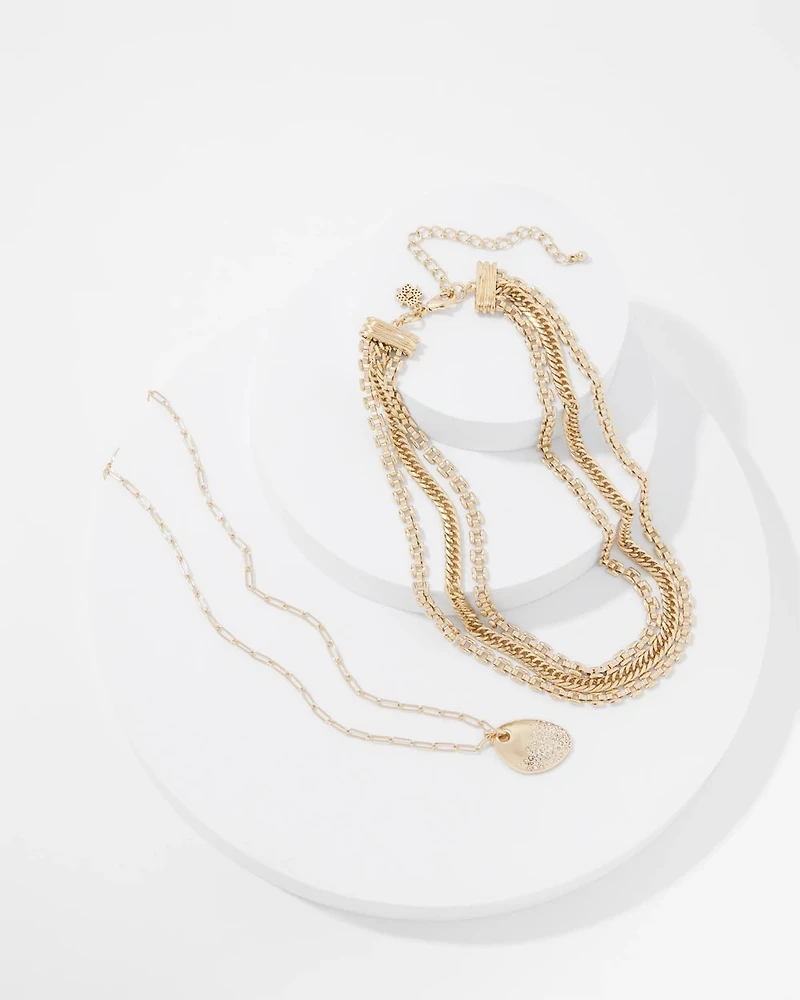 Multi-Strand Convertible Pendant Necklace