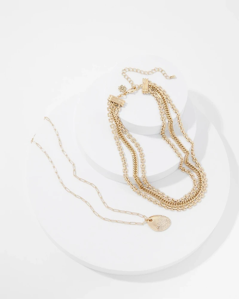 Multi-Strand Convertible Pendant Necklace